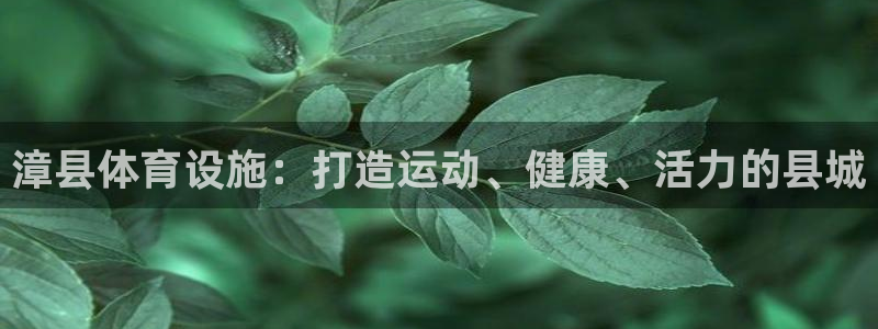 意昂3代理：漳县体育设施：打造运动、健康、活力的县城