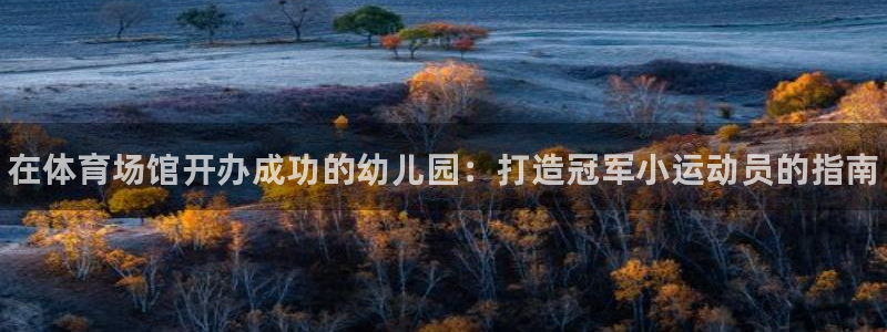 意昂平台体育：在体育场馆开办成功的幼儿园：打造冠军小运动员的